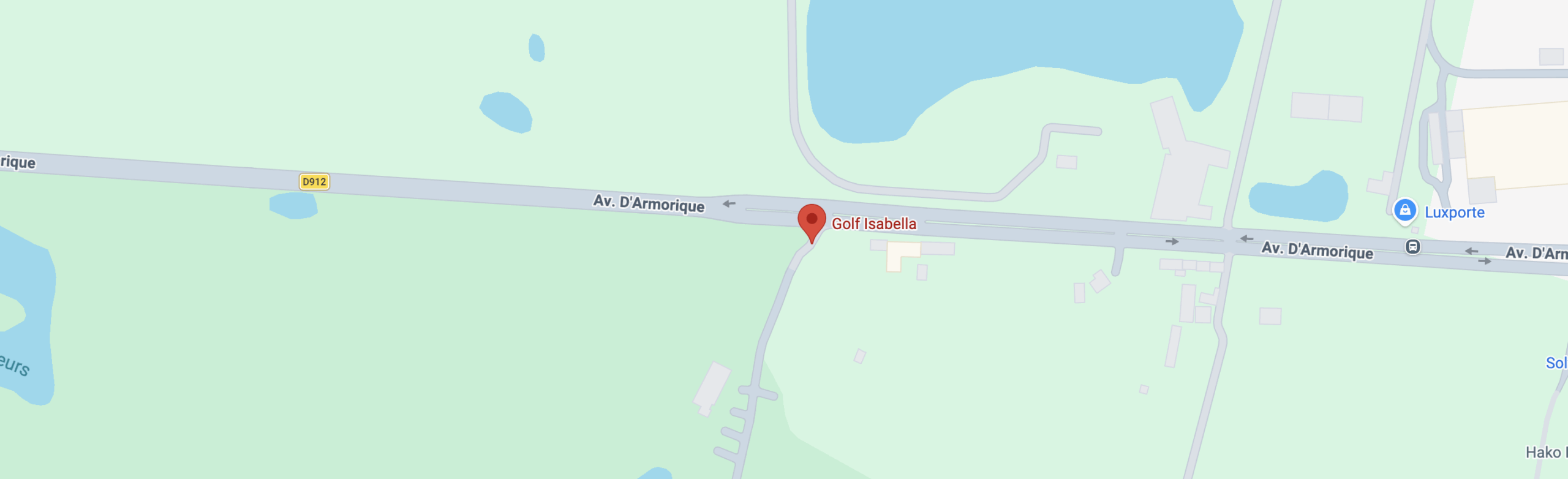 Image google map de la localisation du golf Isabella